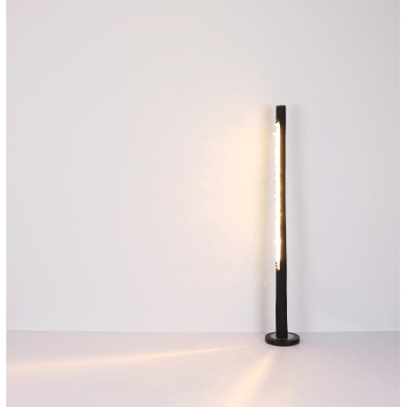 Závesné svietidlo, kov čierny, drevo čierne, priehľadné akrylové krištále, mosadzný krúžok, textilný 17