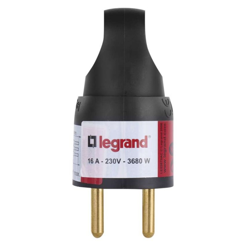 Legrand vidlica priama s úchytom, čierna 3