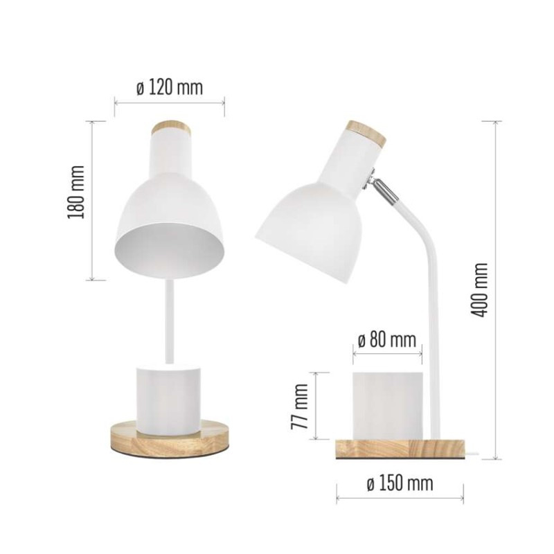 Stolná lampa POPPY, biela 2
