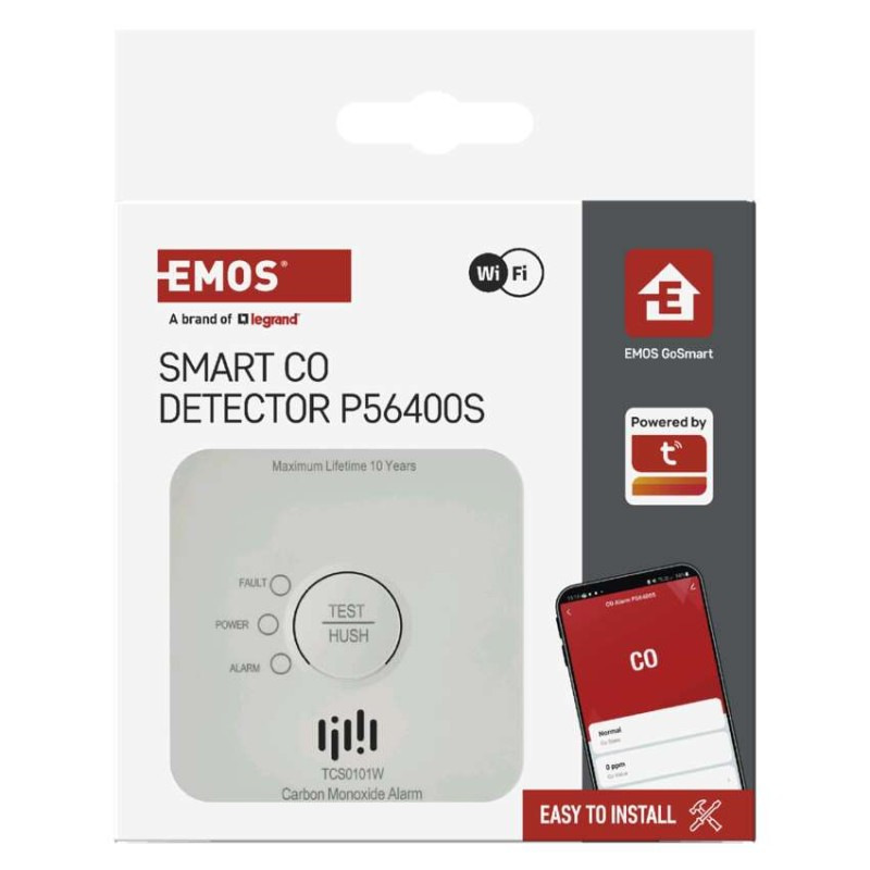 GoSmart detektor oxidu uhoľnatého v miestnosti TCS0101W s WiFi 13