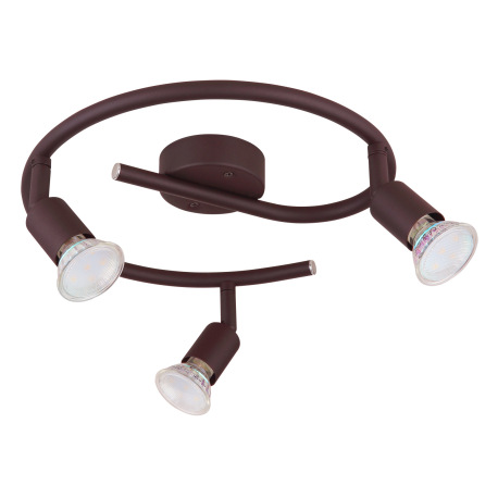 Stropné svietidlo, kov imitácia hrdze, otočné, Ø: 290, V:150, vrátane žiaroviek 3xGU10 LED 3W 230V, 9