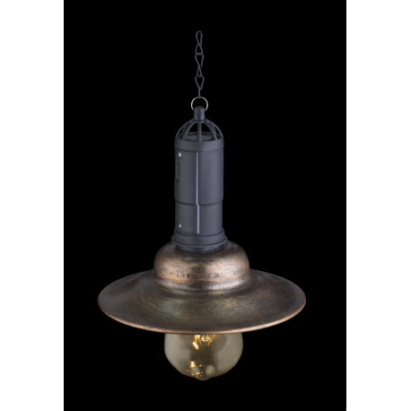 Solárne svietidlo, kov tmavý, sklo priehľadné, na zavesenie, IP44, vypínač, akumulátor AAA 150mAh 1, 1