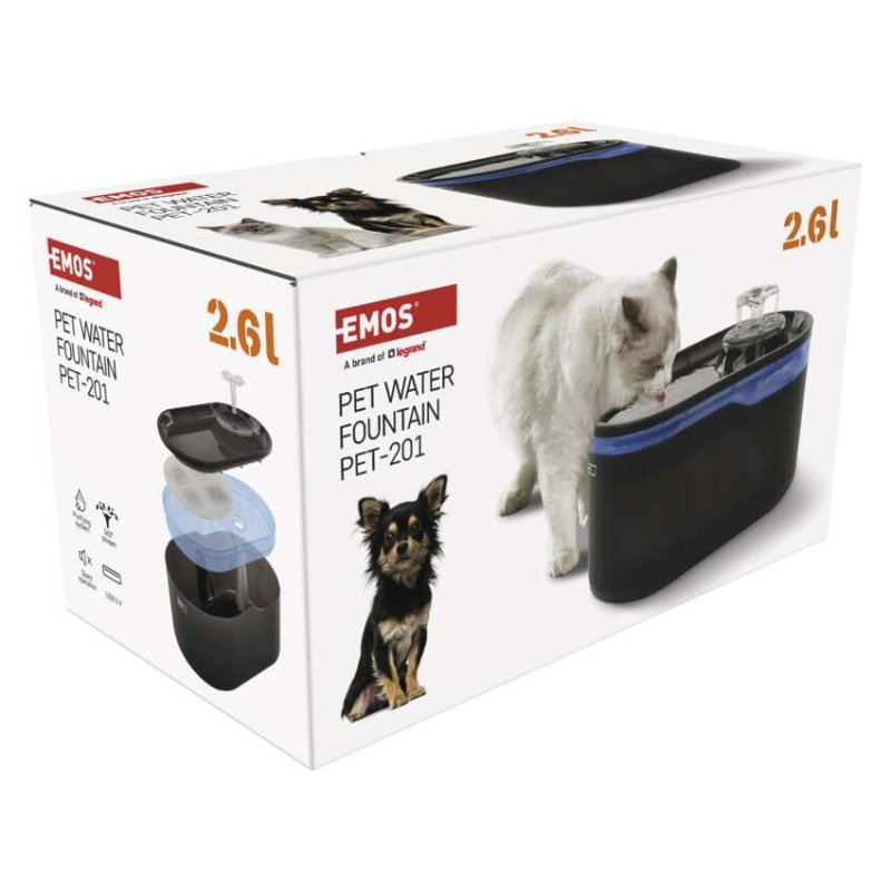 Vodná fontána Pet Care, 2,6 l, sivá 13