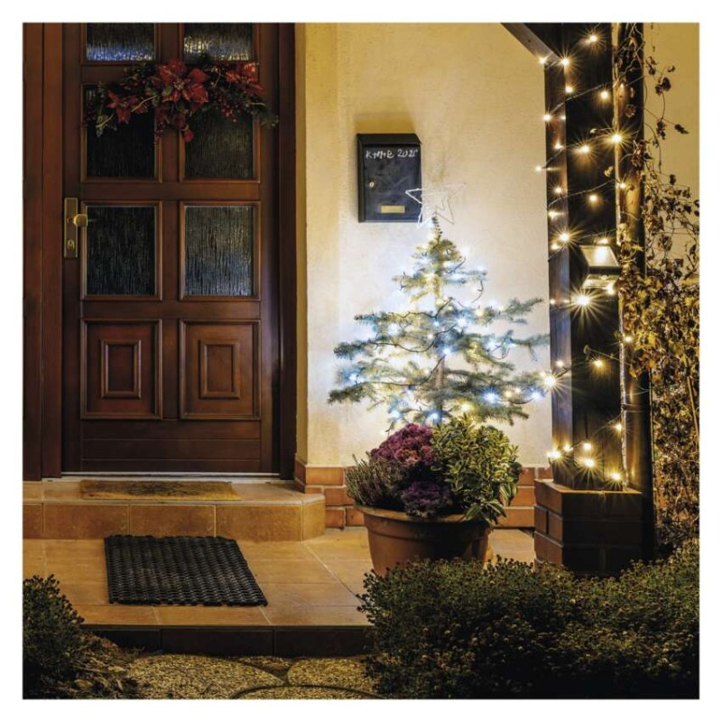 Standard LED spojovacia vianočná reťaz, 10 m, vonkajšia, teplá/studená biela 3