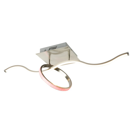 Stropné svietidlo, nikel matný, kruh nastaviteľný v strede, diaľkové ovládanie, menič farieb, fixáci 17