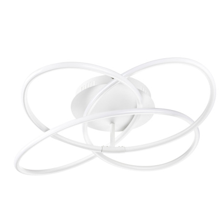 Stropné svietidlo, kov biely matný, plast opál biely, Ø600, V: 127, vrátane 1xLED 30W 230V, 1370lm, 4