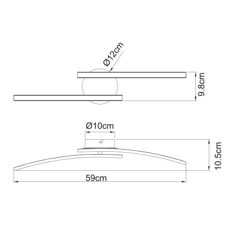 Stropné svietidlo, kov čierny matný, plast biely, nastaviteľné, zmena farby svetla pomocou nástennéh 8