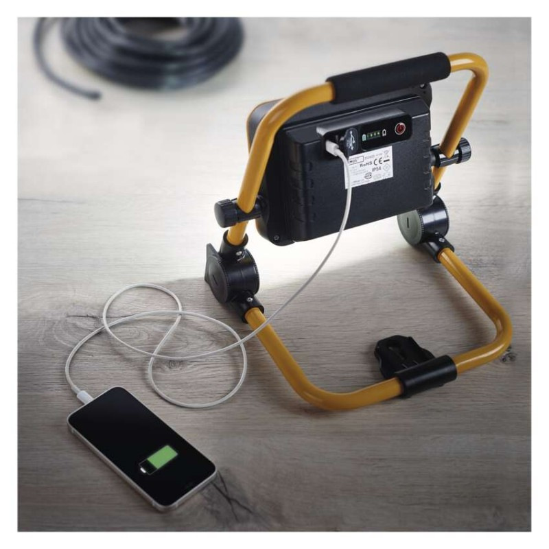 LED reflektor ACCO nabíjací prenosný, 20 W studená biela 6