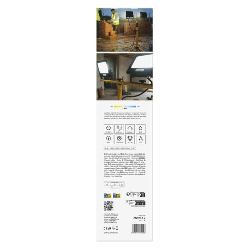 LED reflektor GLARO, 2×30W + trojnožka, neutrálna biela 11