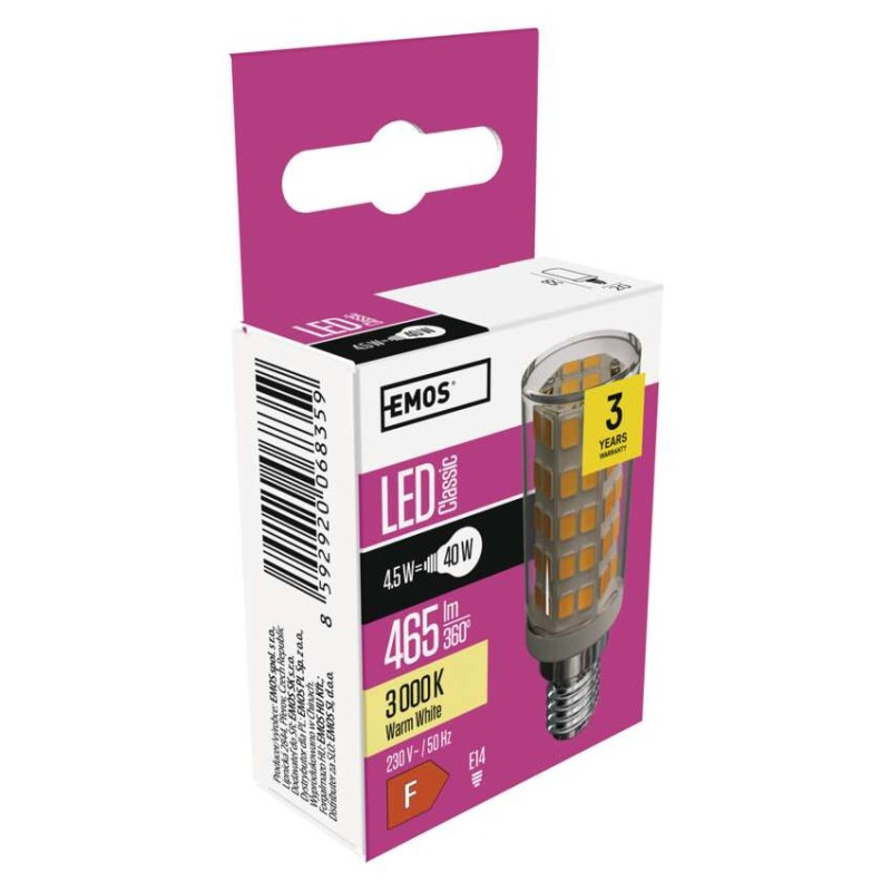 LED žiarovka do digestora Classic JC / E14 / 4,5 W (40 W) / 465 lm / teplá biela 6