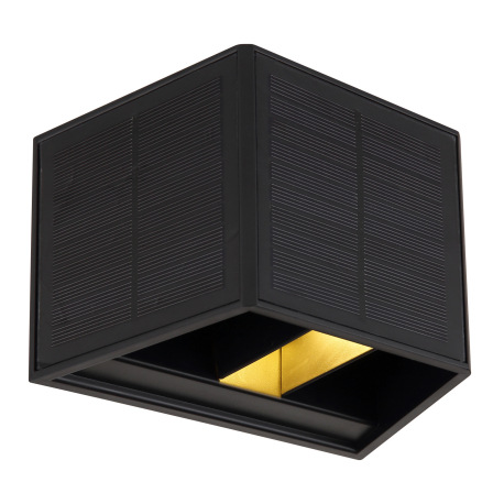 Solárne svietidlo, plast čierny, priehľadný, vypínač, svieti smerom hore a dole, tienidlom nastavite 4