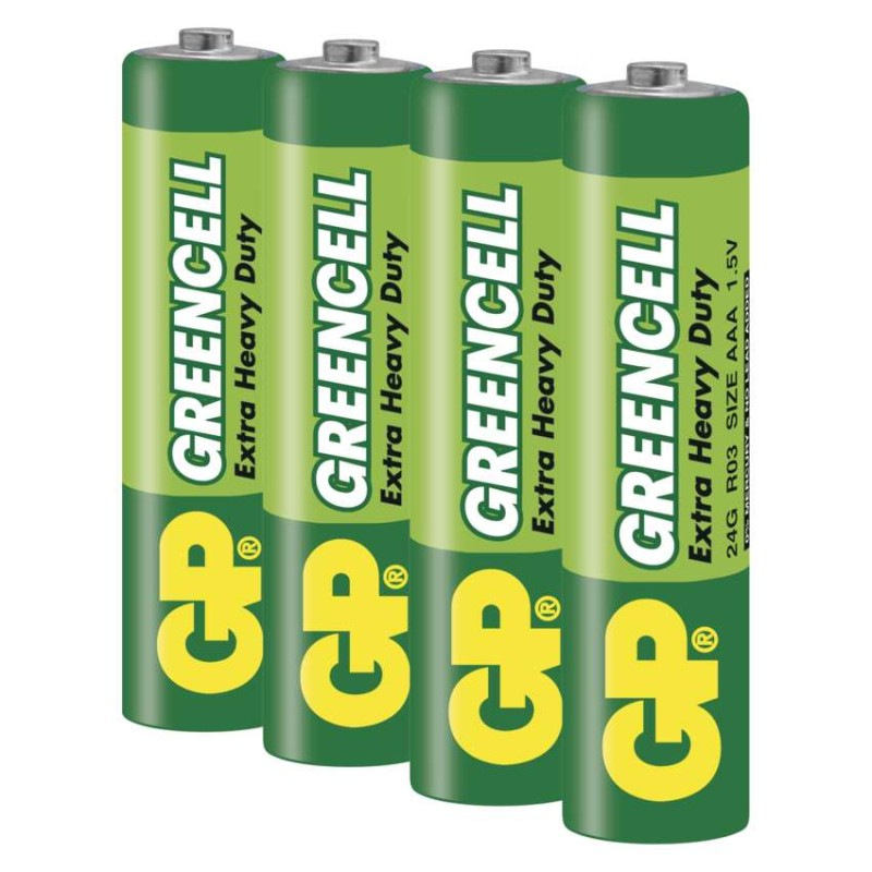 Zinko-chloridová batéria GP Greencell R03 (AAA), 4 ks 1