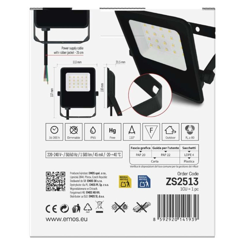 LED reflektor VISIO čierny, 10W neutrálna biela 14