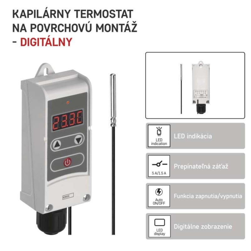 Príložný manuálny kapilárový termostat P5684 1