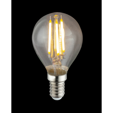 LED žiarovka, nikel matný, sklo priehľadné, ILLU, 2ks v balení, Ø45, V:78, 2xE14 ILLU 4W 230V, 400lm 1