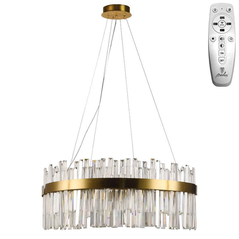 LED krištáľový luster + diaľkový ovládač 110W - J6333/C 10