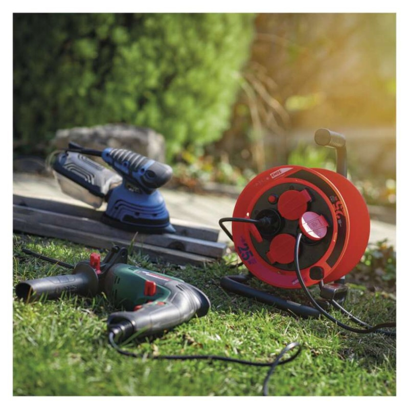 Vonkajší predlžovací kábel na bubne 25 m / 4 zásuvky / guma / 230 V / 1,0 mm2 / IP44 7