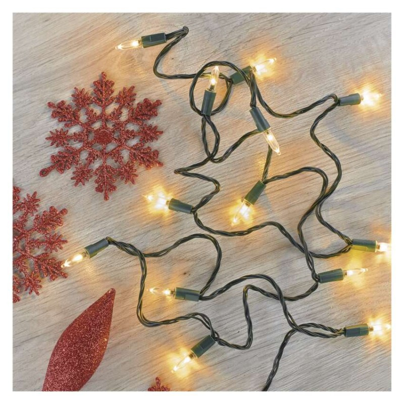 LED vianočná reťaz – tradičná, 22,35 m, vonkajšia aj vnútorná, vintage 3