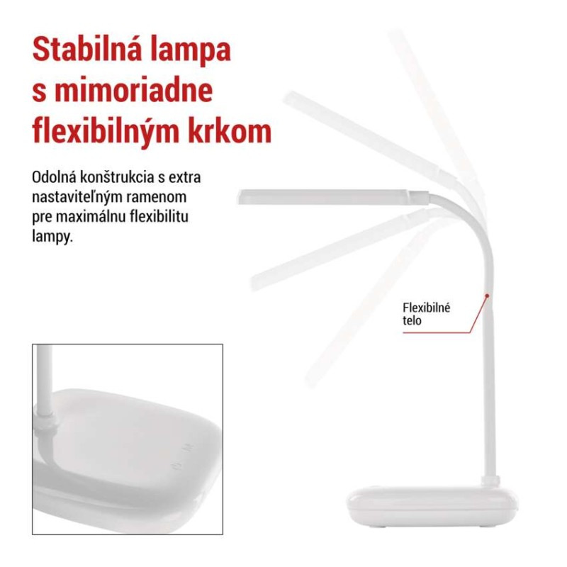 LED stolná lampa MOLLY, biela 5