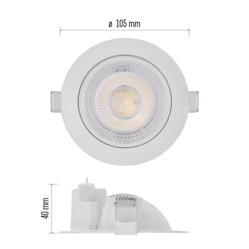 LED bodové svietidlo GERI 6,5W 780LM IP20 CCT bielá 2