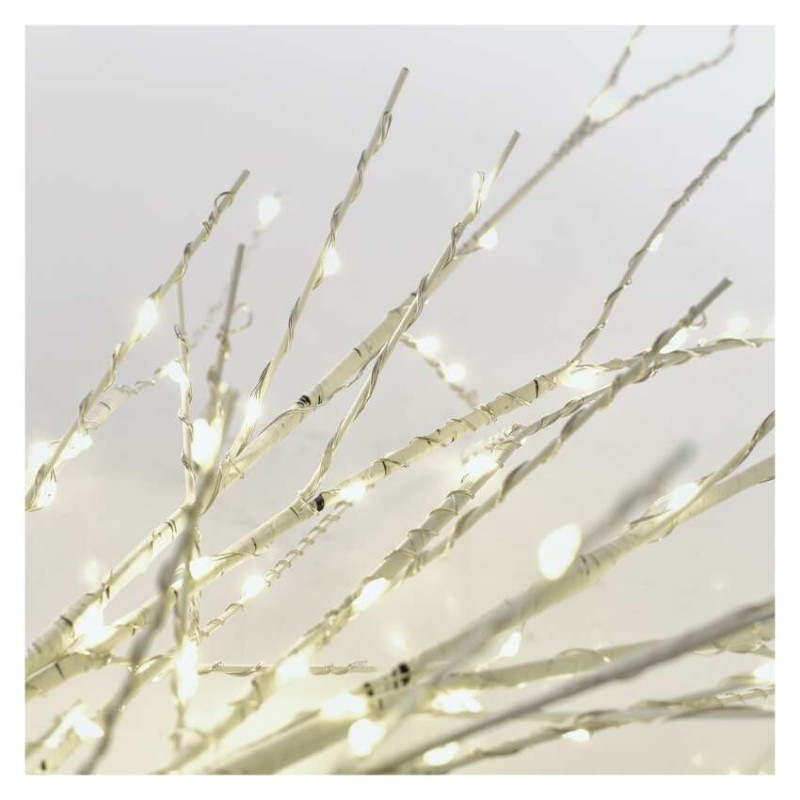 LED dekorácia - 2x brezová vetvička, 60 cm, 3x AA, IP44, teplá biela, časovač 6