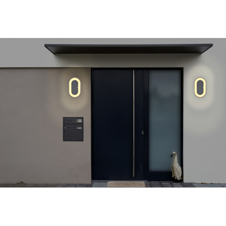 Vonkajšie svietidlo, hliník antracit, plast opál, IP54, ŠxV:120x200, H:45, vrátane 1xLED 12W 230V, z 1