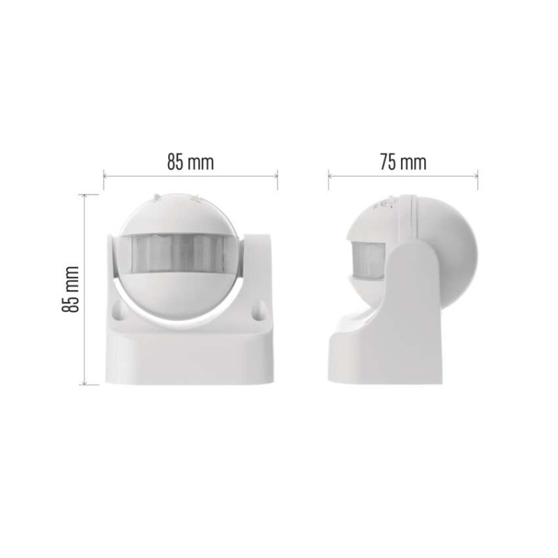 PIR senzor (pohybové čidlo) IP44 1200W, biely 10
