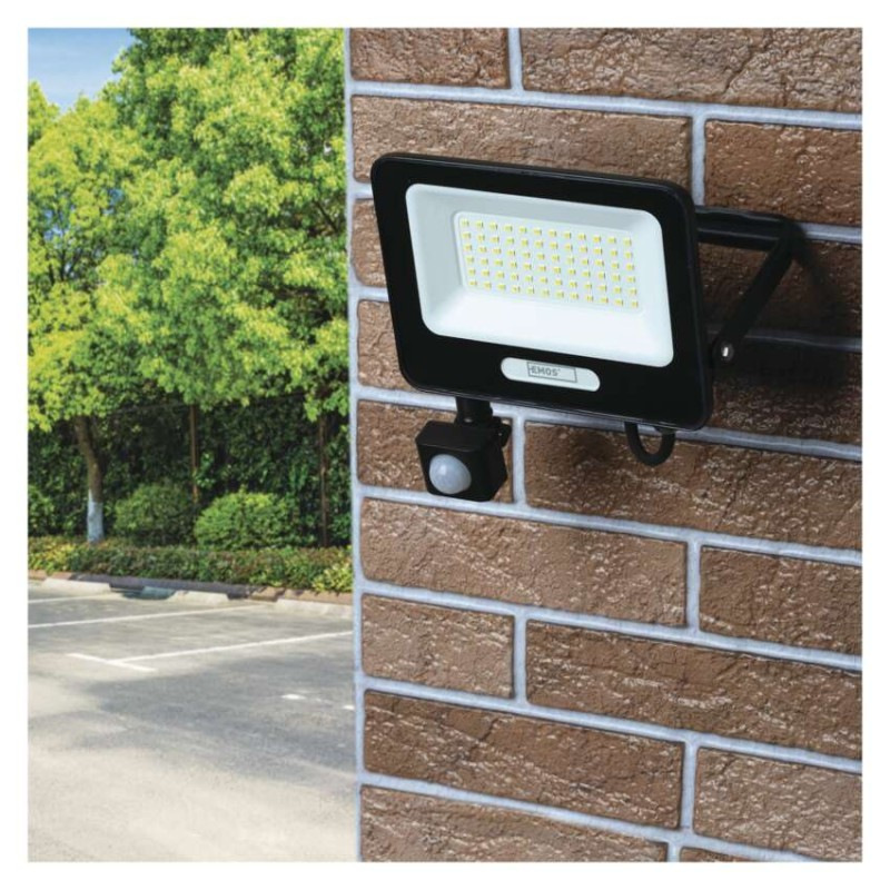 LED reflektor GLARO s pohybovým čidlom, 50 W, čierny, IP54, 5000 lm, neutrálna biela 11
