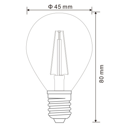 LED žiarovka, nikel matný, sklo priehľadné, ILLU, 2ks v balení, Ø45, V:78, 2xE14 ILLU 4W 230V, 400lm 6