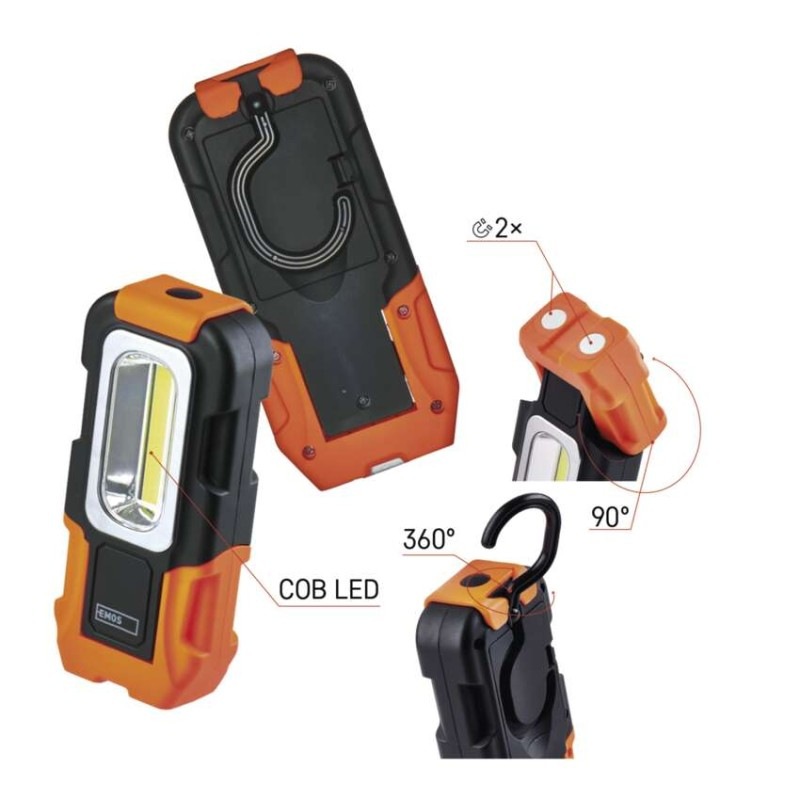 COB LED pracovné svietidlo P3888, 180 lm, 3× AAA 2