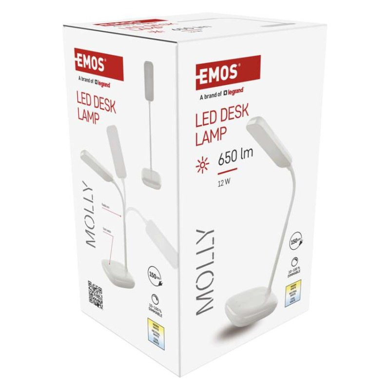 LED stolná lampa MOLLY, biela 11