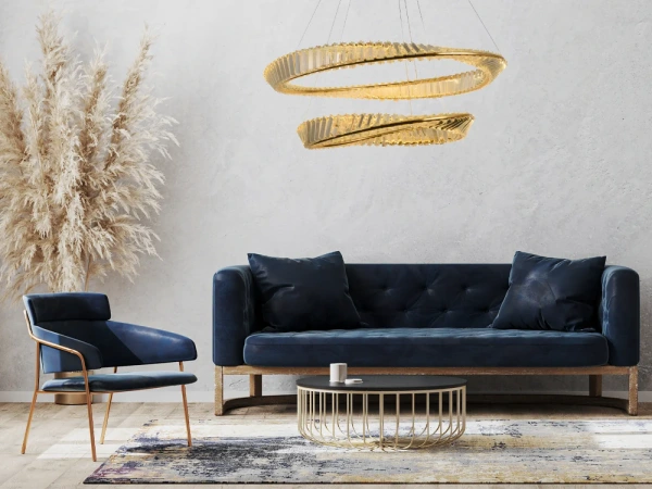 LED krištáľové svietidlo + diaľkový ovládač 90W - J6351/GCH 9