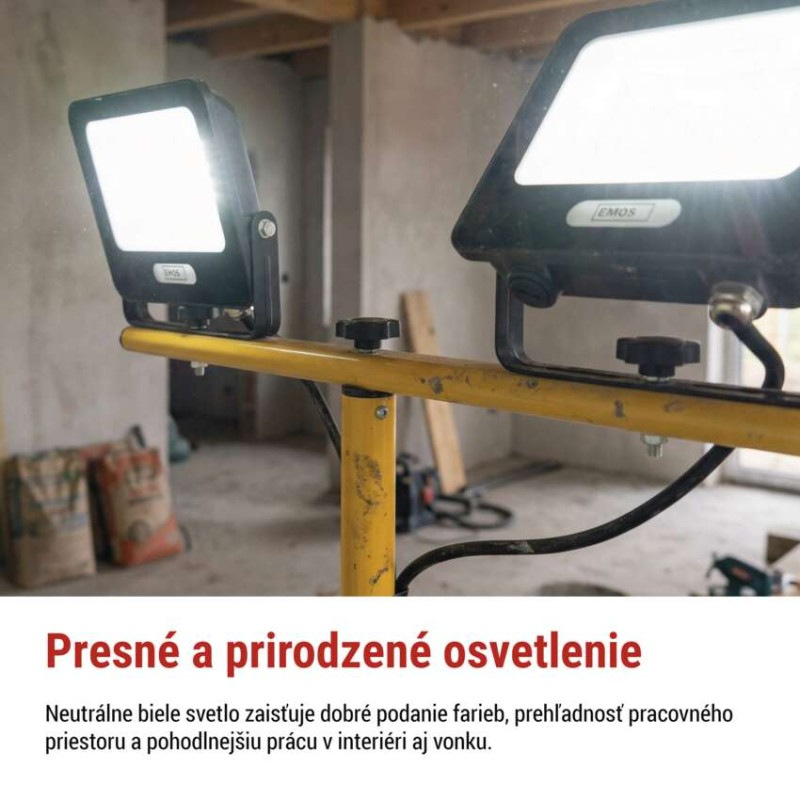 LED reflektor GLARO, 2×30W + trojnožka, neutrálna biela 7