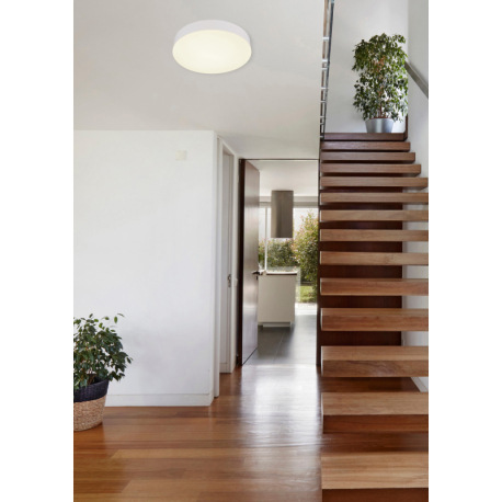 Stropné svietidlo, plast biely, posuvný prepínač, fixácia farieb, ø: 300 mm, V: 45 mm, vrátane LED 2 2