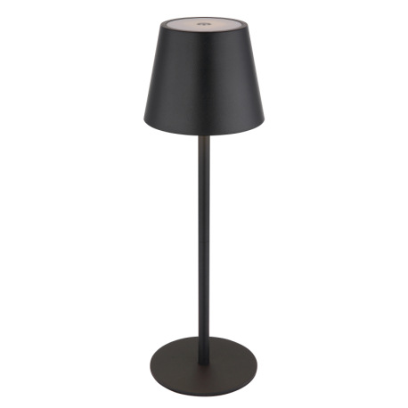 Stolová lampa, kov/plast čierny/biely, dotyk. zap/vyp/stmievanie, USB-A 2.0 - USB-C; aku CR18650 180 13