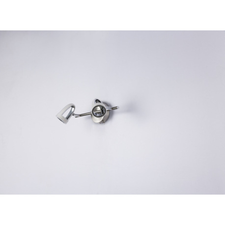 Nástenné svietidlo, kov, nikel, chróm, satinovaný plast, vypínač, DxV: 300x165, vrátane 2xLED 5W 230 16