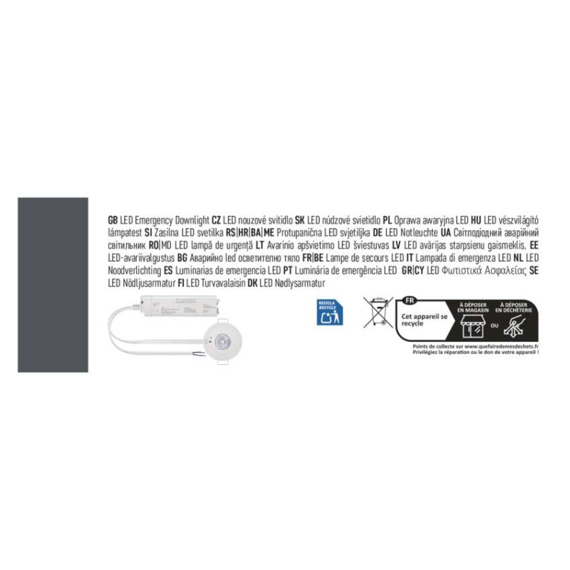 LED Núdzové svietidlo ORSU 1W 130lm 3h 10