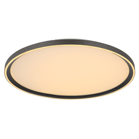 Stropné svietidlo, brúsený hliník sivý, akryl biely, silikón biely, stmievateľné, niekoľko úrovní po 6