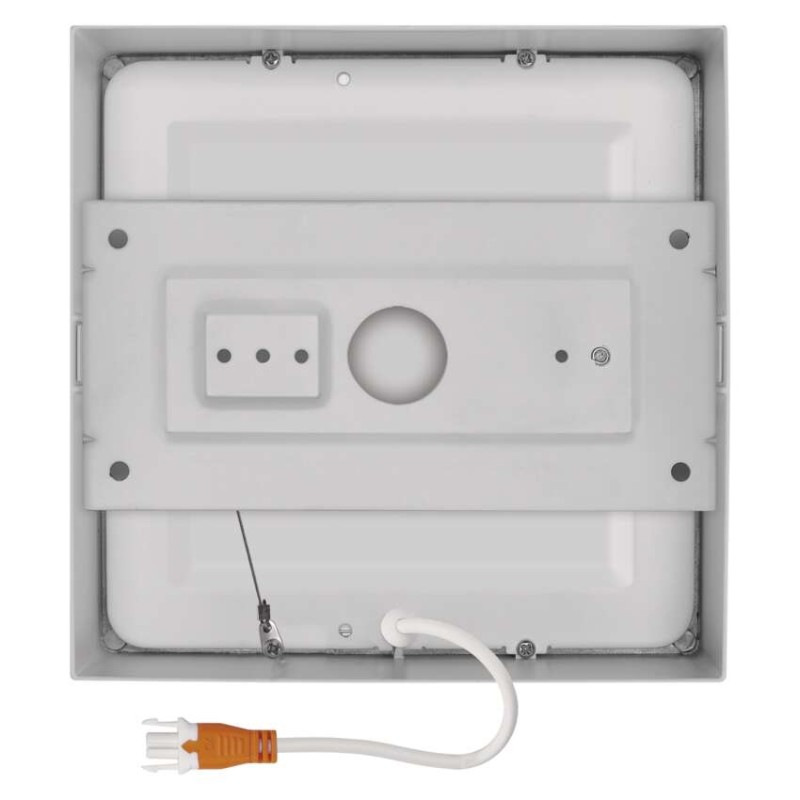 LED prisadené svietidlo, štvorec, biele, 12,5W,Neutrálna biela 5