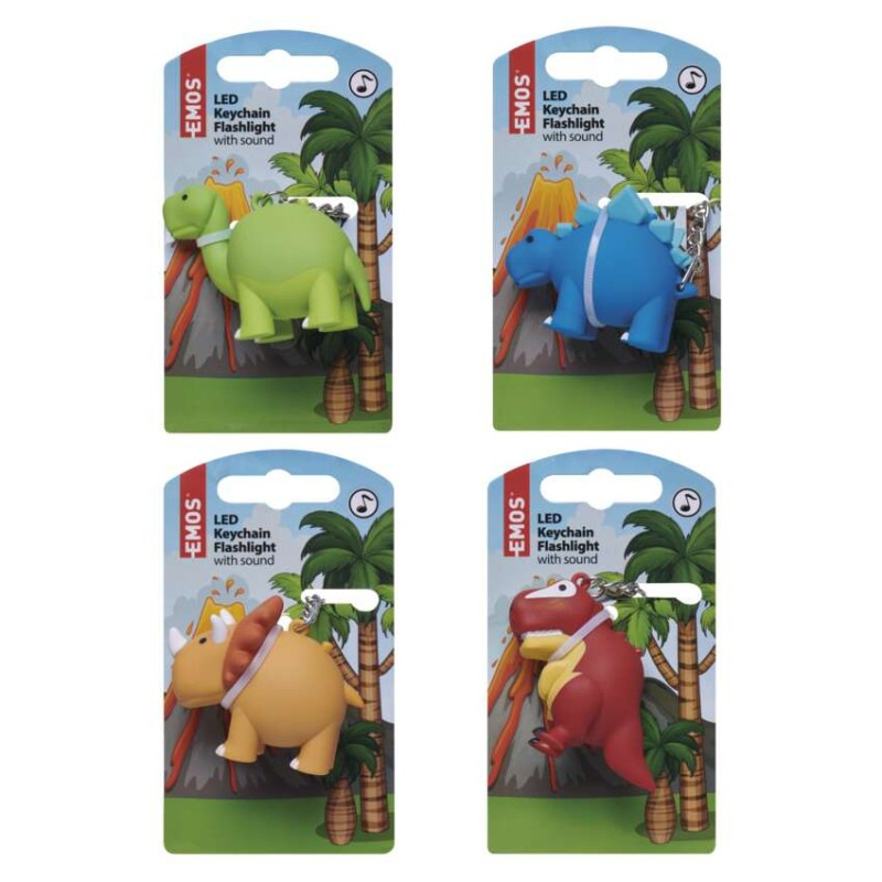LED kľúčenka – dinosaurus na 3× LR54, 24 ks, display box 2