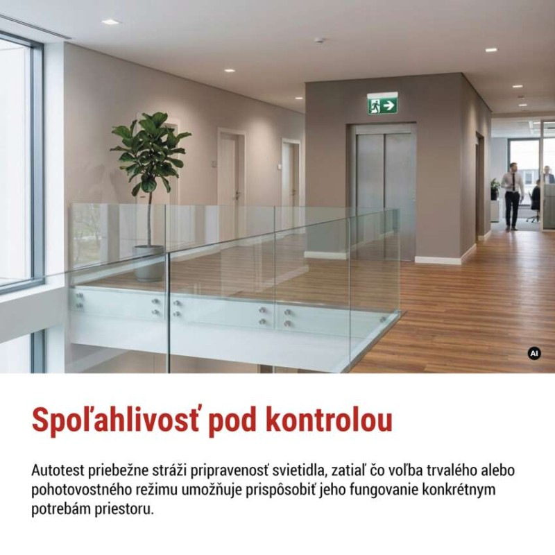 LED Núdzové svietidlo CESSI 3W 3H IP20 AT 3