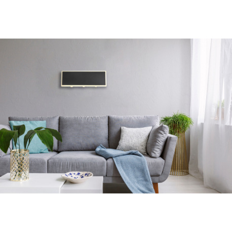 Nástenné svietidlo kov čierny matný, akryl biely, plast číry, ŠxV: 250x90mm, H: 50mm, LED 12W 230V, 1