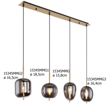 Náhradné sklo dymové Ø, 15,8 cm - oválne pre 15345-3DMM, 15345-3MM, 15345-4MM, 15345-6DMM, 15345-8MM