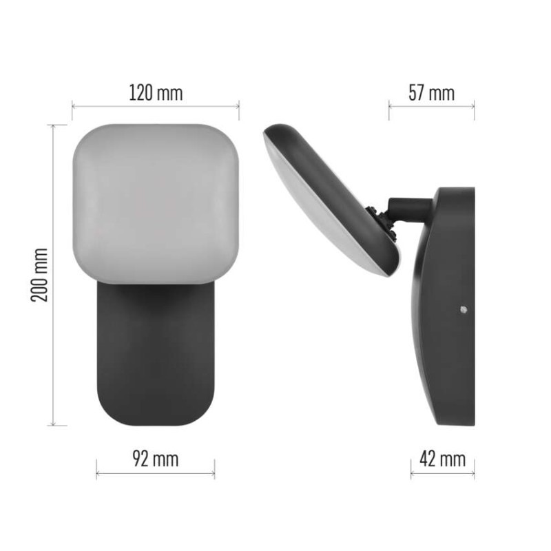 LED záhradné nástenné svietidlo NIKA, 12 x 12 x 20 cm, 12,5 W, teplá biela 5