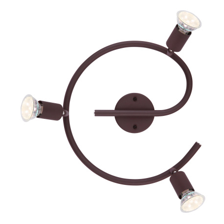 Stropné svietidlo, kov imitácia hrdze, otočné, Ø: 290, V:150, vrátane žiaroviek 3xGU10 LED 3W 230V, 12