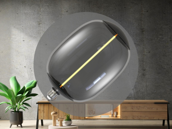 LED dekoratívna žiarovka / filament 4W SMOKE - T178 / E27 / 1800K - ZSF102