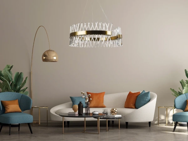 LED krištáľový luster + diaľkový ovládač 175W - J6305/C 9