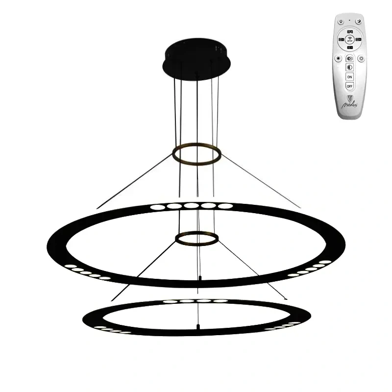 LED závesné svietidlo na lanku + diaľkový ovládač 90W - J7302/B 4