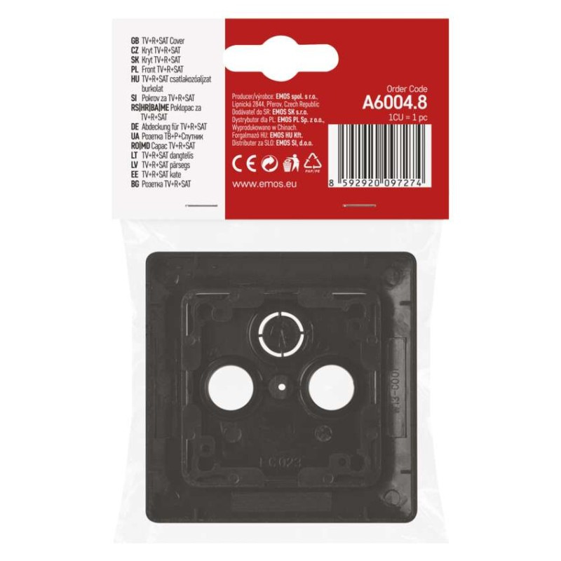 Kryt TV+R+SAT, antracit 4