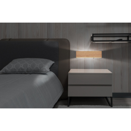 Nástenné svietidlo, kov vo farbe imitujúcej drevo, akryl biely, svieti hore a dole, vypínač, ŠxV: 29 2